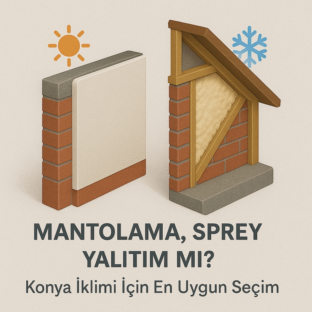 Mantolama mı, Sprey Yalıtım mı? Konya İklimi İçin En Uygun Seçim